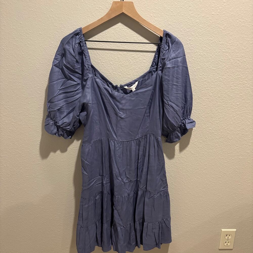 Beyond Words Womens XL Blue Tier Dress new with tags